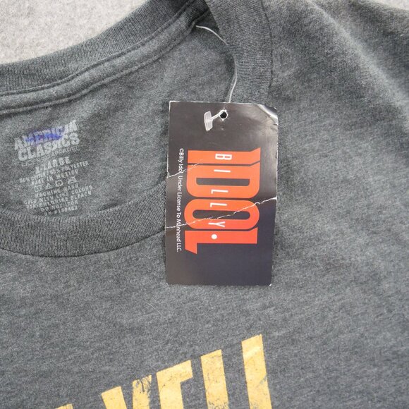 Billy Idol Rebel Yell Shirt Mens Extra Large Gray Rock Tour Album Cover New * - Picture 6 of 13